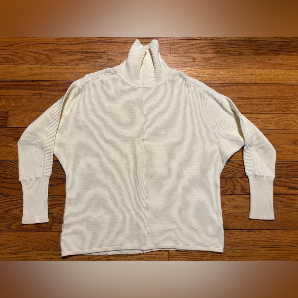 Elegant Cream Turtleneck Sweater for Women